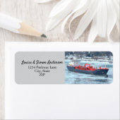 Wintervrachtschip Algoterra Great Lakes Adres Etiket (Insitu)