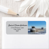 Wintervrachtschip Manitoulin Grote Meren Adres Etiket (Insitu)