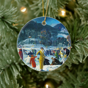 Wintervreugde • Fijn aardewerk kerstornament Keramisch Ornament