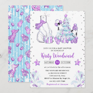 Wintervrienden IJsbeer & Pinguïns Baby Shower Kaart