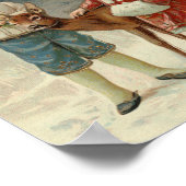 Wintervrienden | Vintage kerst Poster (Hoek)