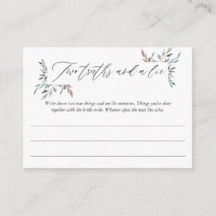 WinterVrijgezellenfeest Twee waarheden en een spel Informatiekaartje