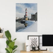 Wintervuurtoren Poster (Thuiskantoor)