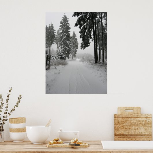 winterwald poster (Keuken)
