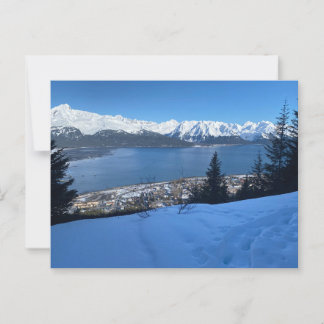 Winterwandeling met uitzicht op Seward Briefkaart