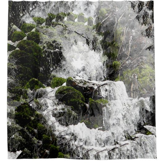 Winterwaterval..... Douchegordijn (Voorkant)