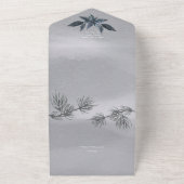 WinterWaterverf in één bruiloft All In One Uitnodiging (Buitenkant)