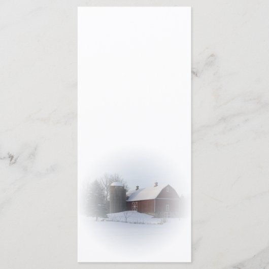 winterweddenschap met sneeuw en barijn programma (Voorkant)