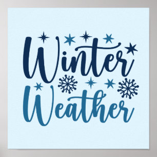 Winterweer - Snowy Holiday Typography Poster
