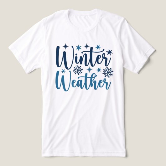 Winterweer - Snowy Holiday Typography Tri-Blend Shirt (Design voorkant)