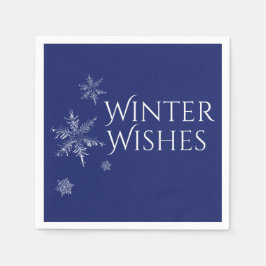 Winterwensen Sneeuwvlokken Servet