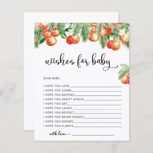 Winterwensen voor baby (Voorkant / Achterkant)