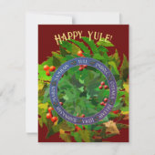 Winterwiel van het Jaar Feestdagenkaart (Voorkant)