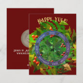 Winterwiel van het Jaar Feestdagenkaart (Voorkant / Achterkant)