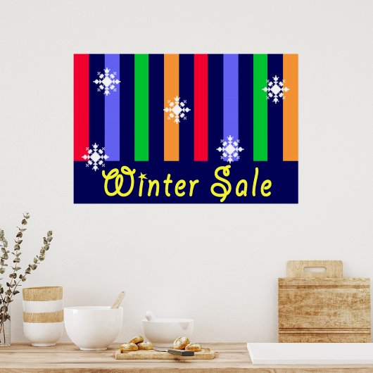 Winterwinkelbord Poster (Keuken)