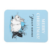 Winterwitte haas magneet (Horizontaal)