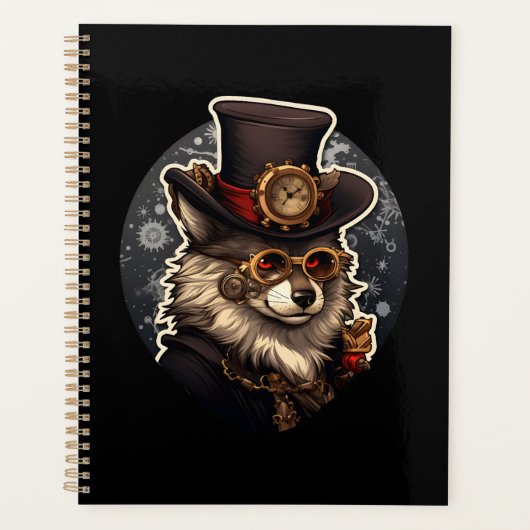 Winterwolf steampunk planner (Voorkant)