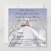 Winterwonderland Classy Invitation Kaart (Achterkant)