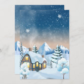Winterwonderland Feestdagenkaart (Voorkant / Achterkant)