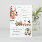 Winterwonderland Kind kerstavond Kaart (Staand voorkant)