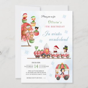 Winterwonderland Kind kerstavond Kaart