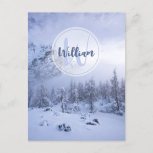 Winterwonderland sneeuwmoesson briefkaart