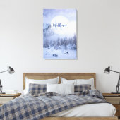 Winterwonderland sneeuwmoesson canvas afdruk (Insitu (Slaapkamer))
