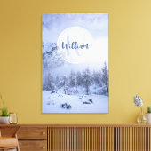 Winterwonderland sneeuwmoesson canvas afdruk (Insitu (Woonkamer))