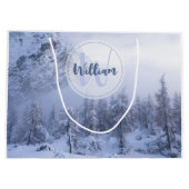 Winterwonderland sneeuwmoesson groot cadeauzakje (Achterkant)