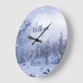 Winterwonderland sneeuwmoesson grote klok (Hoek)