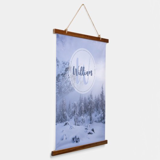 Winterwonderland sneeuwmoesson hangend wandkleed (Gebogen)