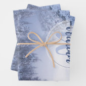 Winterwonderland sneeuwmoesson inpakpapier vel (In situ)