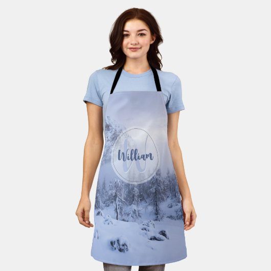 Winterwonderland sneeuwmoesson schort (Gedragen)