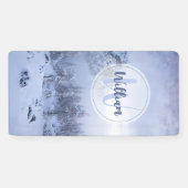 Winterwonderland sneeuwmoesson spandoek (Horizontaal)