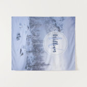 Winterwonderland sneeuwmoesson wandkleed (Voorkant (horizontaal))