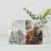 winterwonderland snow - kerstkaart (Staand voorkant)