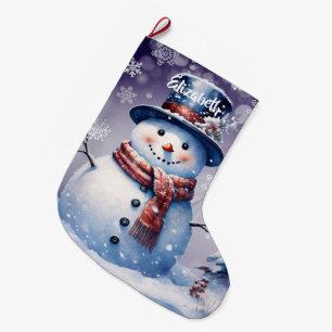 winterwoudsneeuwpop   Paars Grote Kerstsok