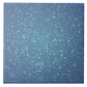 Wintery Blue Glitter Snow Texture Tegeltje