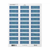 Wintery Blue Glitter textuur Etiket (Full Sheet)