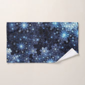 Wintery Blue Snowflakes Bad Handdoek (Handdoek)