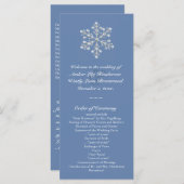 Wintery Crystal Snowflake Programme de mariage (Devant / Derrière)