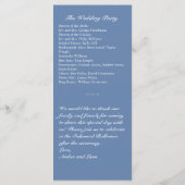 Wintery Crystal Snowflake Wedding Programme Programma (Achterkant)