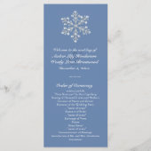 Wintery Crystal Snowflake Wedding Programme Programma (Voorkant)