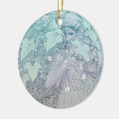 Wintery Goddess Keramisch Ornament (Links)