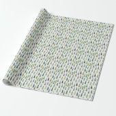 Wintery Green Kerstmis - Gift Cadeaupapier (Uitgerold)