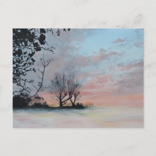 Wintery Sunrise Briefkaart (Voorkant)
