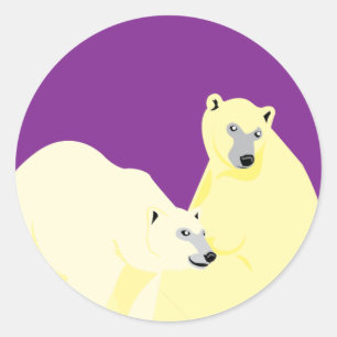 Winterziel Paarse Sticker