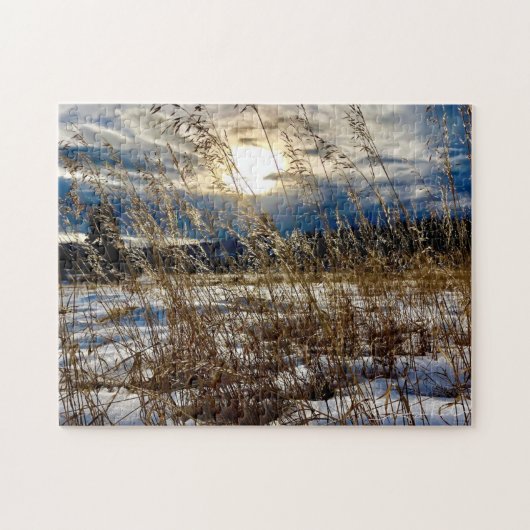 Winterzonnepuzzel Legpuzzel (Horizontaal)