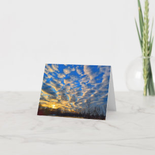 Winterzonneschijnnotecard. Bedankkaart