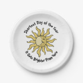 Winterzonnewende gedicht papieren bordje (Voorkant)